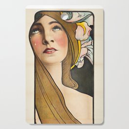 Vintage Sarah Bernhardt Art Nouveau D’après Alphonse Mucha Carey Print, New York poster / posters wall decor Cutting Board