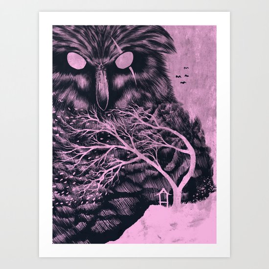 Owl Art Print