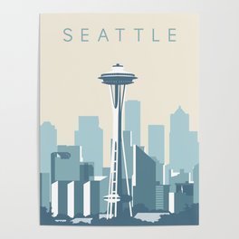 Seattle Cityscape Poster