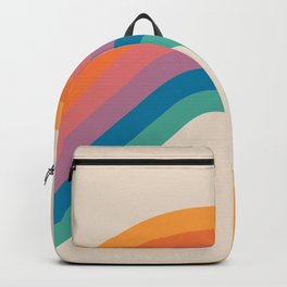 Boca Bending Bow Backpack | Pastel, Graphicdesign, Curated, Springrainbow, Sixties, Seafoam, Nurseryart, Pastelrainbow, 70S, Retro 