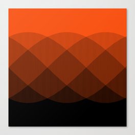 Orange to Black Ombre Signal Canvas Print