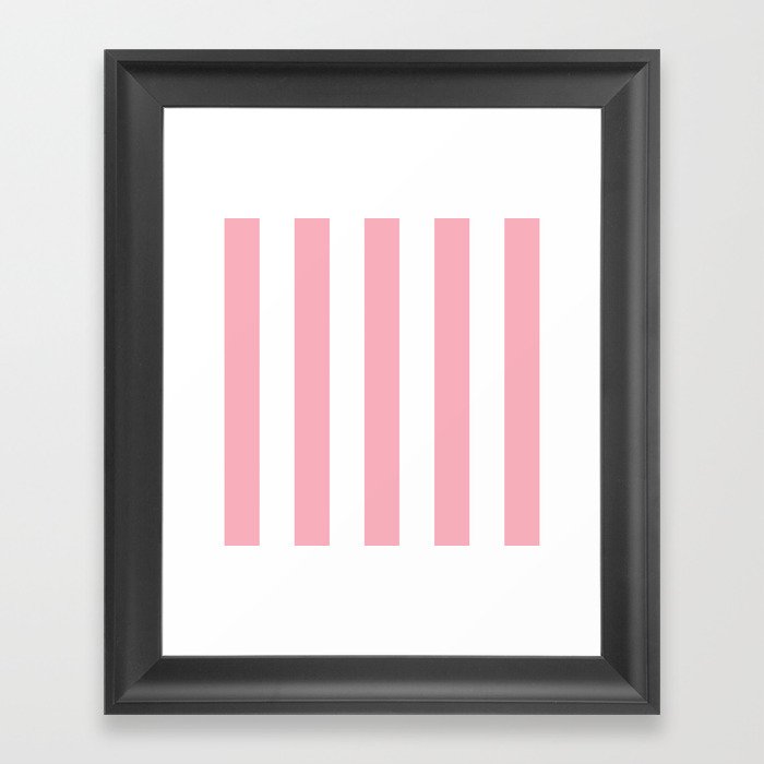 Stripes in Pink Framed Art Print