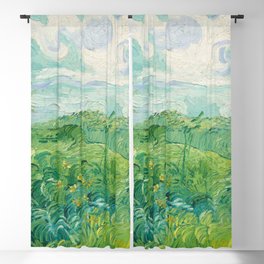 Green Wheat Fields, Auvers, 1890, Vincent van Gogh Blackout Curtain