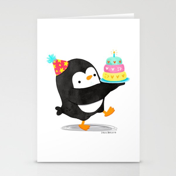 Birthday Penguin Stationery Cards