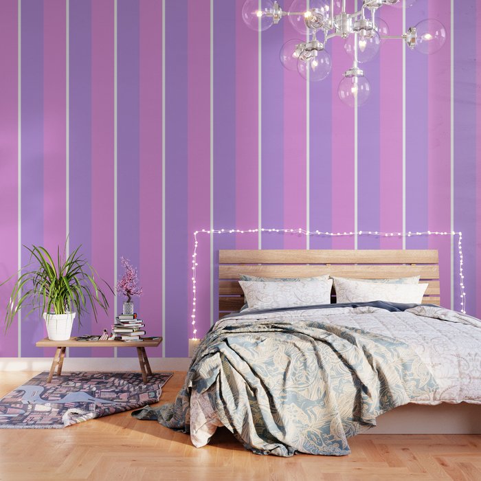 Lavender Lilac And White Color Block Wallpaper By Sunshineprints