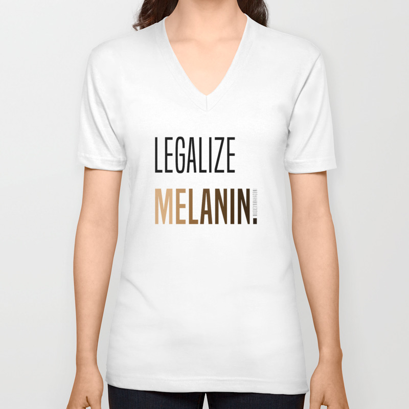 Women's Ladies Got Melanin V Neck T Shirt