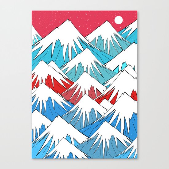 Red Sky Mounts Canvas Print