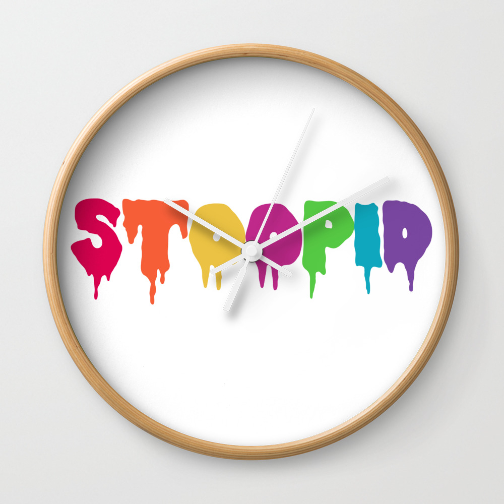 Stoopid Meme Drip Drippy Wall Clock By Createdprototype Society6