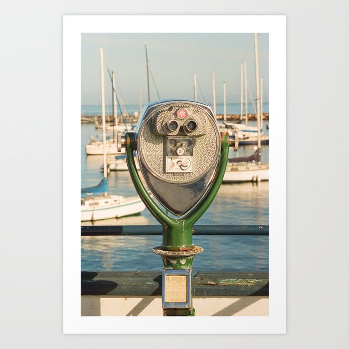 Monterey California Wharf | Binoculars | 35mm Film Photography Art Print