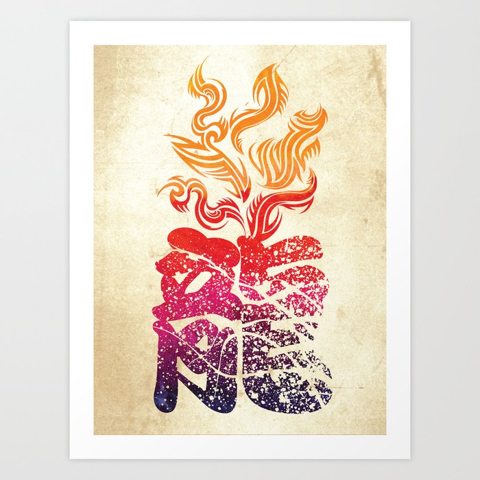 Dragon Flame  Art Print