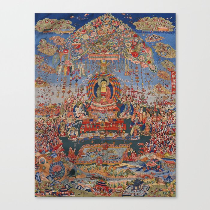 Buddhist Thangka of Shakyamuni Canvas Print
