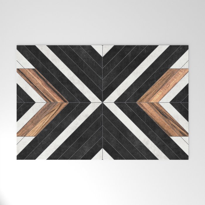 Urban Tribal Pattern No.1 - Concrete and Wood Welcome Mat