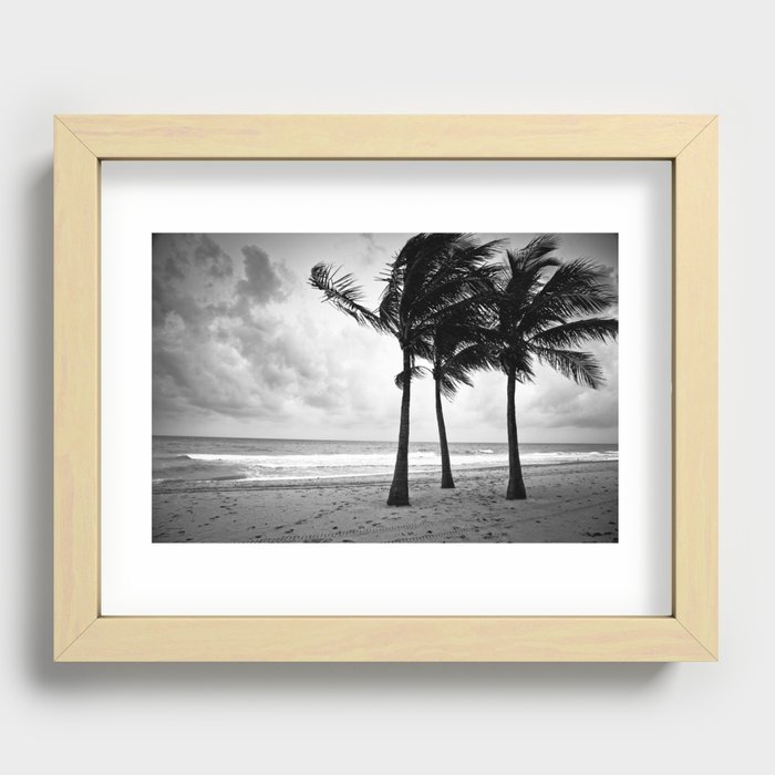 Three Palm Trees Recessed Framed Print