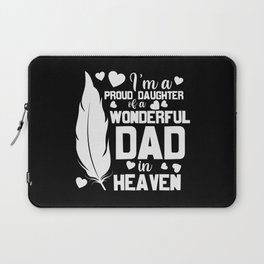 Daughter Of A Dad In Heaven Laptop Sleeve