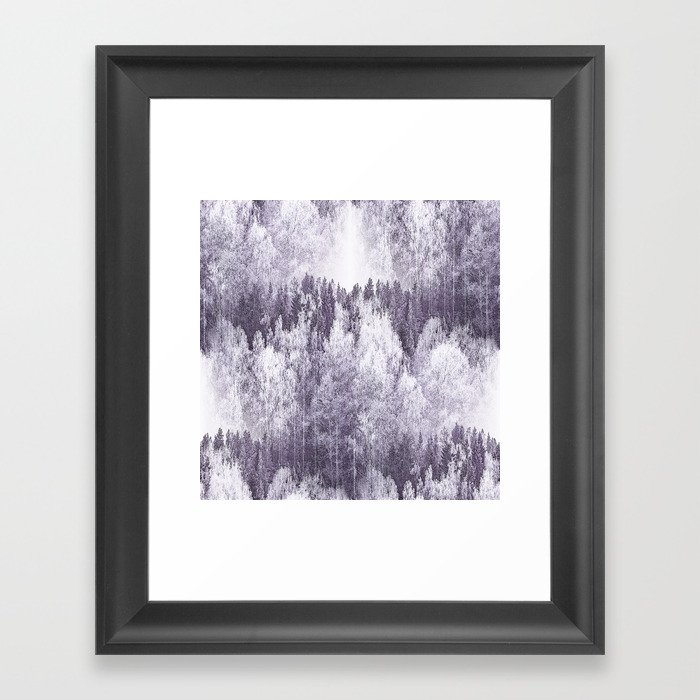 Captivating landscape - beautiful forest in winter colors #decor #society6 #buyart Framed Art Print