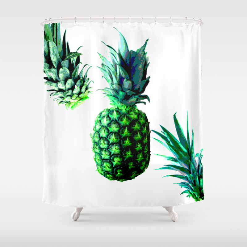 Malibu Pineapple Anana Exotic Shower Curtain By Azima Society6