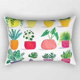 Happy Houseplants  Rectangular Pillow