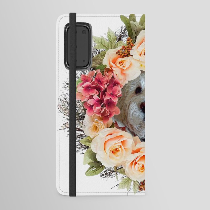 Westie Floral Wreath Android Wallet Case