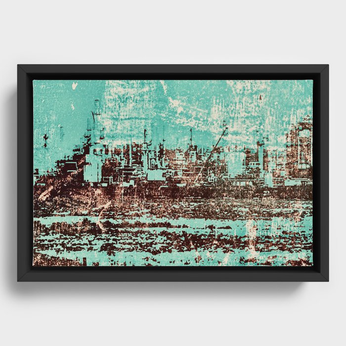 Industrial Rust Framed Canvas