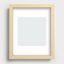SNOWFLAKE WHITE solid color. Off-white neutral color plain pattern  Recessed Framed Print