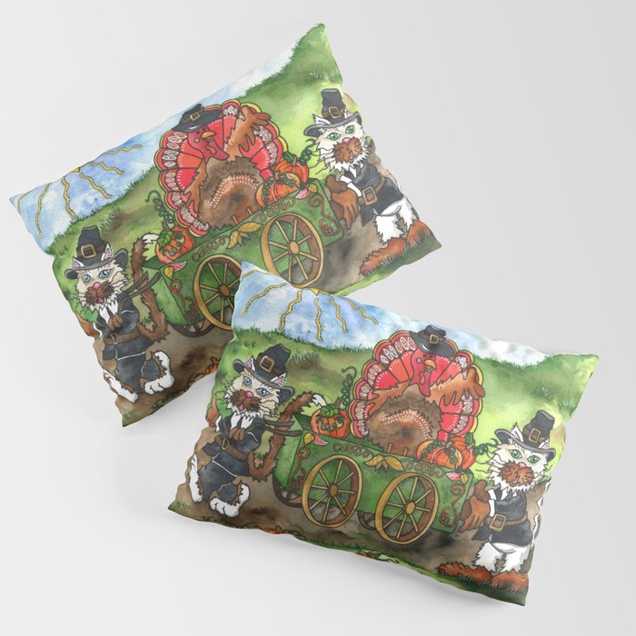 Cats and Friend Thanksgiving Parade Pillow Sham