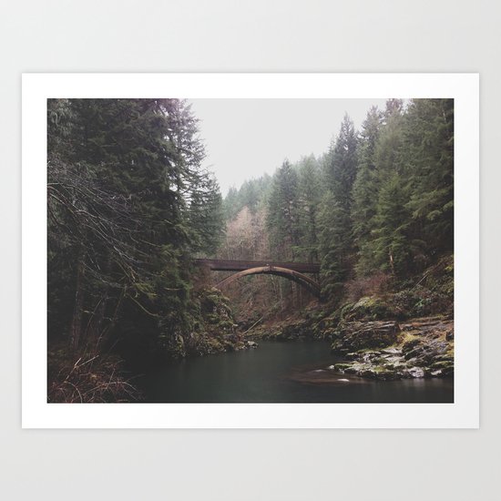 Bridge at Moulton Falls, WA Art Print