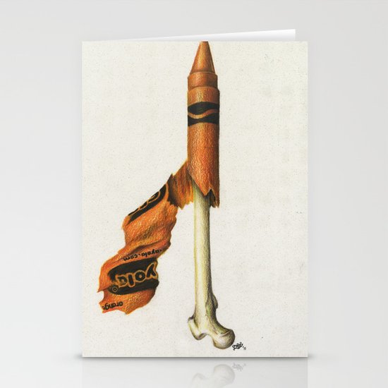 To The Core: Orange Stationery Cards