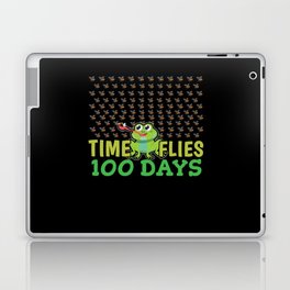 Days Of School 100th Day Flies Kawaii Frog Laptop Skin