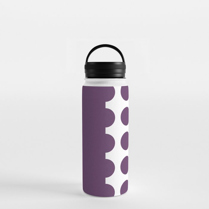 Elegant Dots Polka Dots Circles Spots Purple Violet White Water Bottle