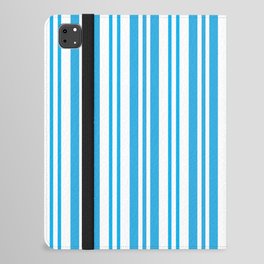 Elegant Blue Strips Pattern - Vertical iPad Folio Case