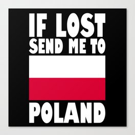 Poland Flag Saying Canvas Print