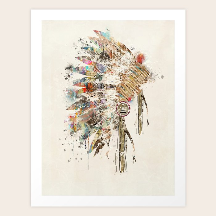 headdress Art Print by bribuckley Society6