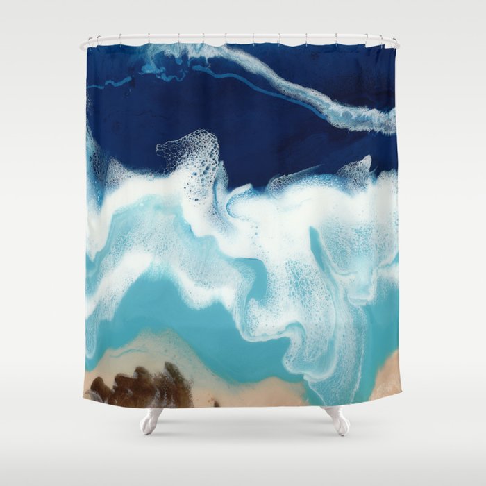 Tsambou Samos Beach Greece Resin Abstract Painting Seascape
