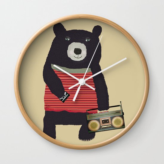 Boomer bear Wall Clock