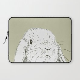 Curious Holland Lop Bunny - Taupe Laptop Sleeve