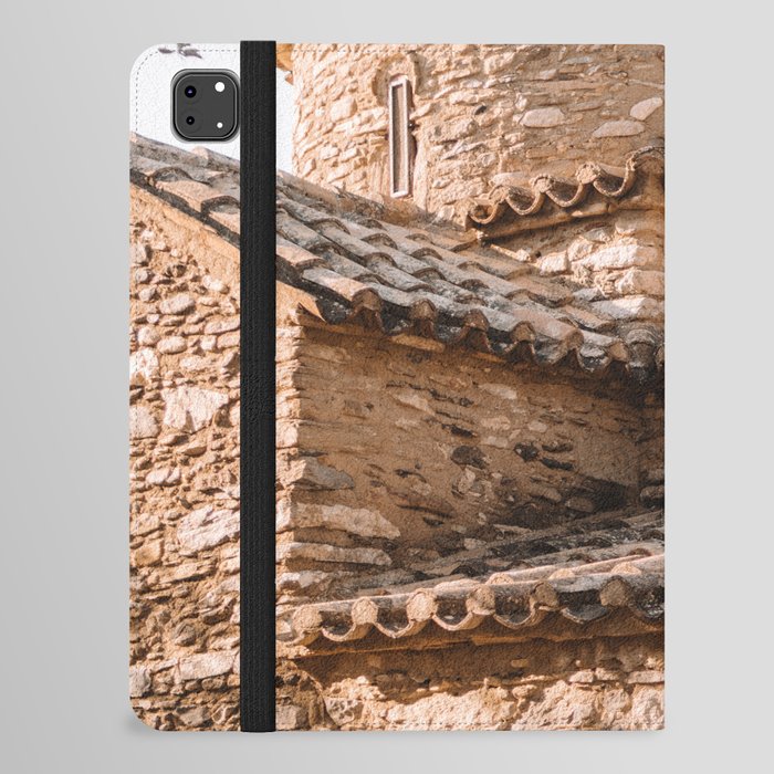 Greek Church in Brown Bricks | Summer Scenery on the Island of Naxos, Greece | European Summer | Travel Photography iPad Folio Case