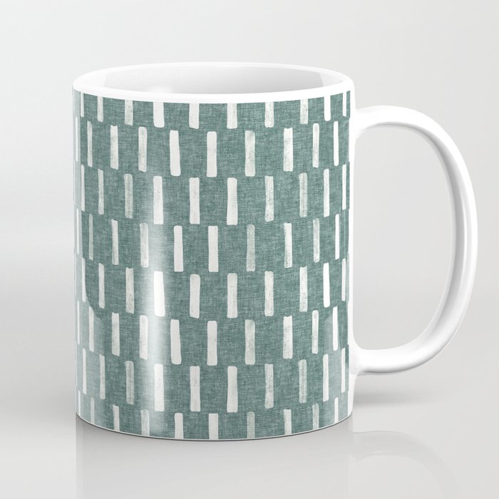 block print dash - dark jade Coffee Mug