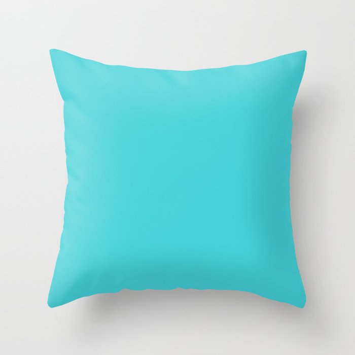 Solid Turquoise Throw Pillow