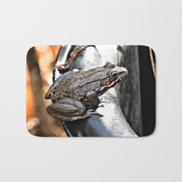 Winter Frog Bath Mat | Animal, Friend, Amber, Green, Realism, Realistic, Kimmary, Wild, Pet, Digital 