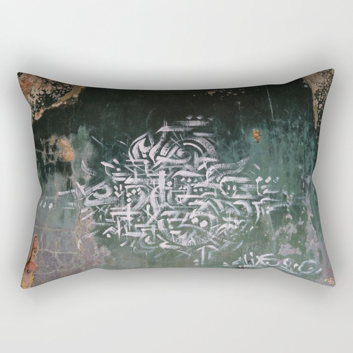Abandoned House Graffiti II Rectangular Pillow