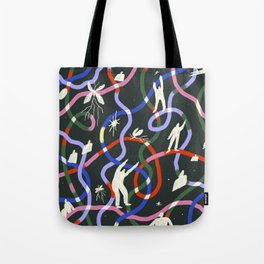 Tangled Tote Bag | Relationships, People, Space, Bound, Drawing, Dream, Illustration, Connection, Curated, Life 