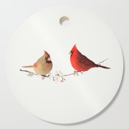 Red cardinal birds Cutting Board