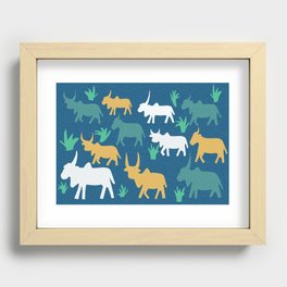 The herd Recessed Framed Print