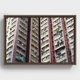Hong Kong Skyscraper Framed Canvas
