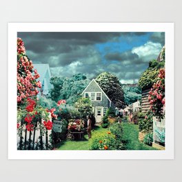 Ptown Provincetown Commercial St Collage Art Print Art Print