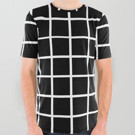 Back to School - Simple Grid Pattern - Black & White - Mix & Match  with Simplicity of Life All Over Graphic Tee