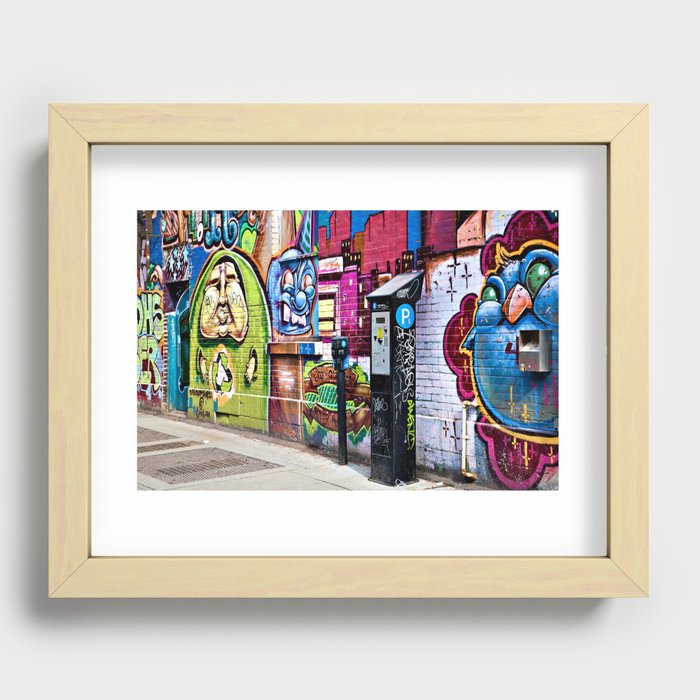 Street Art Recessed Framed Print