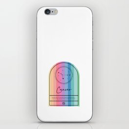 Cancer Zodiac | Rainbow Stripe iPhone Skin