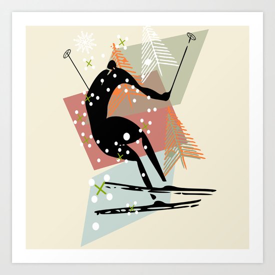 Skier Art Print