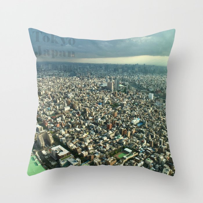 View of Tokyo from Skytree Throw Pillow